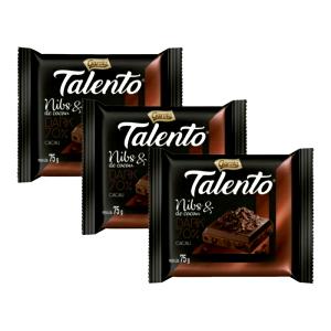 Quantas calorias em 1/3 unidade (25 g) Chocolate 70% Cacau?