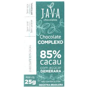 Quantas calorias em 1/3 unidade (25 g) Chocolate 85% Cacau?