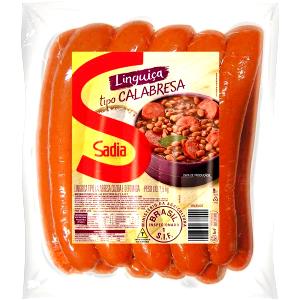 Quantas calorias em 1/3 unidade (50 g) Linguiça tipo Calabresa Cozida e Defumada?