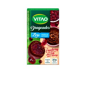 Quantas calorias em 1 (30 g) Drageados Cranberry com Chocolate Meio Amargo?