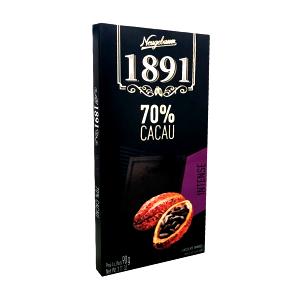 Quantas calorias em 1/4 barra (22 g) Chocolate 70% Cacau Intense?
