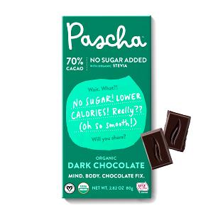 Quantas calorias em 1/4 barra (25 g) Chocolate 70% Sugars Free?