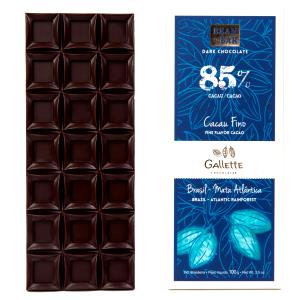 Quantas calorias em 1/4 barra (25 g) Chocolate 85%?