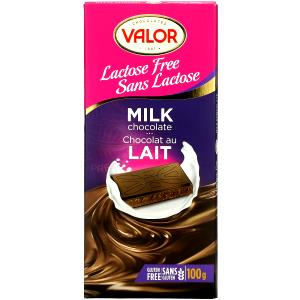 Quantas calorias em 1/4 barra (25 g) Chocolate Lactose Free?