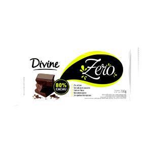 Quantas calorias em 1/4 barra (25 g) Chocolate Zero 80% Cacau?