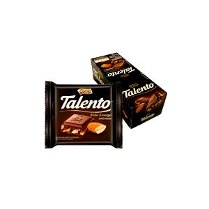 Quantas calorias em 1/4 da unidade (25 g) Chocolate Meio Amargo?