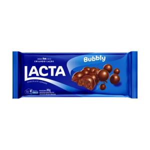 Quantas calorias em 1/4 de unidade (25 g) Chocolate Bubbly Caramelo?