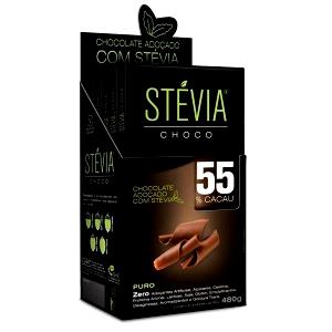 Quantas calorias em 1/4 do tablete (20 g) Stevia Choco?