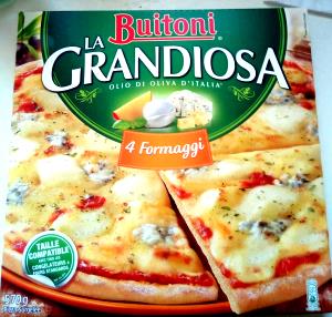 Quantas calorias em 1/4 pizza (90 g) Pizza Grandiosa França?