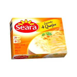 Quantas calorias em 1/4 prato (150 g) Lasanha 4 Queijos?