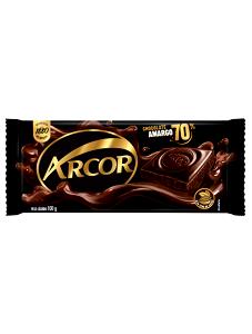 Quantas calorias em 1/4 unidade (25 g) Chocolate Amargo?