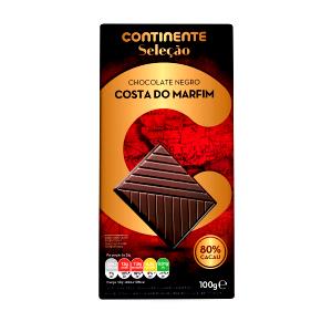 Quantas calorias em 1/4 unidade (25 g) Chocolate Negro?