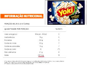 Quantas calorias em 1/4 xícara (25 g) Pipoca?