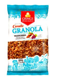 Quantas calorias em 1/4 xícara (40 g) Granola Tradicional?