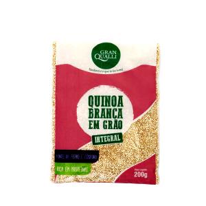 Quantas calorias em 1/4 xicara (45 g) Quinoa Grãos?