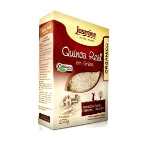 Quantas calorias em 1/4 xícara (45 g) Quinoa Real em Grãos?