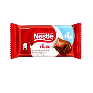 Quantas calorias em 1/5 barra (25 g) Chocolate Ao Leite?