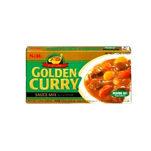 Quantas calorias em 1/5 tablete (20 g) Golden Curry Medium Hot?