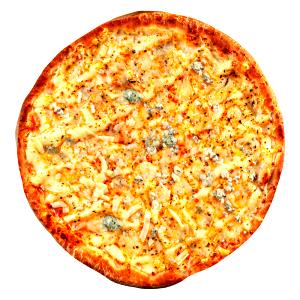 Quantas calorias em 1/6 pizza (77 g) Pizza de 4 Queijos?