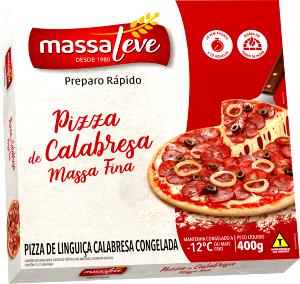 Quantas calorias em 1/8 da pizza (50 g) Pizza de Calabresa Massa Fina?