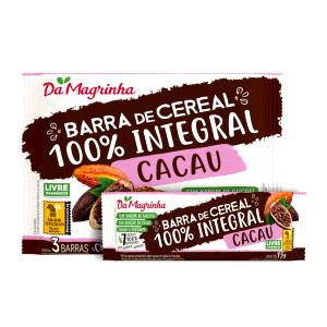 Quantas calorias em 1 barra (15 g) Barra 100% Integral Cacau com Gotas de Chocolate?