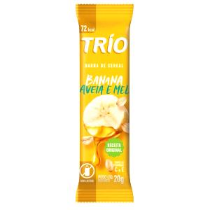 Quantas calorias em 1 barra (20 g) Barra de Cereal Banana com Aveia e Mel Light?