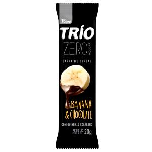 Quantas calorias em 1 barra (20 g) Barra de Cereal Banana com Chocolate Zero?