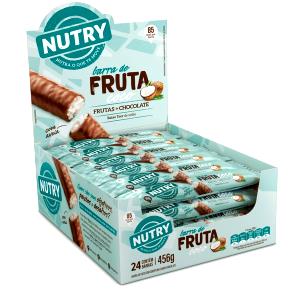 Quantas calorias em 1 barra (20 g) Barra de Fruta Coco?