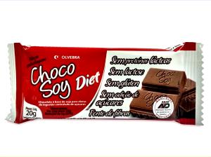 Quantas calorias em 1 barra (20 g) Choco Soy Diet?