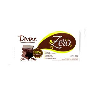 Quantas calorias em 1 barra (20 g) Chocolate Zero 50% Cacau?