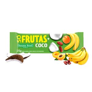 Quantas calorias em 1 barra (20 g) Só Frutas + Coco?