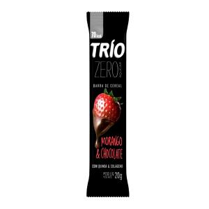 Quantas calorias em 1 barra (20 g) Zero Morango com Chocolate?