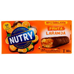 Quantas calorias em 1 barra (22 g) Cereal em Barra com Laranja e Chocolate?