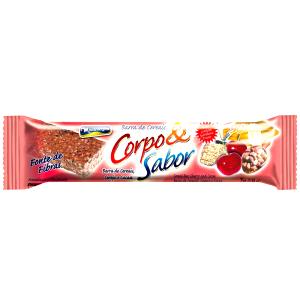 Quantas calorias em 1 barra (25 g) Barra de Cereais Corpo & Sabor Cereja e Cacau?