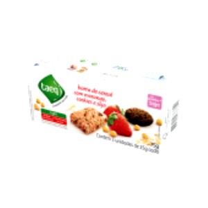 Quantas calorias em 1 barra (25 g) Barra de Cereal com Morango, Cookies e Soja?