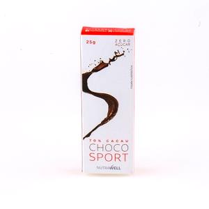 Quantas calorias em 1 barra (25 g) Chocosport?