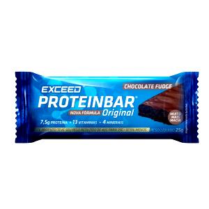 Quantas calorias em 1 barra (25 g) Protein Bar Chocolate Fudge?