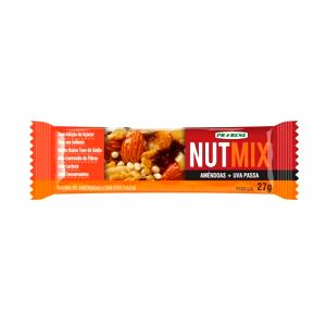 Quantas calorias em 1 barra (27 g) Nutmix Amêndoas e Uva Passa?