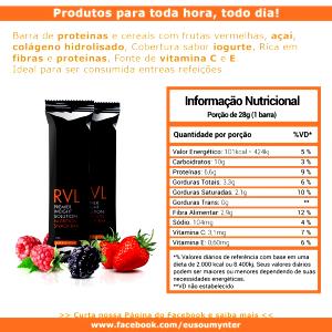 Quantas calorias em 1 barra (28 g) RVL Snack Bar?