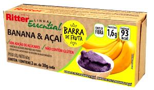 Quantas calorias em 1 barra (30 g) Barra de Fruta Banana e Açaí?