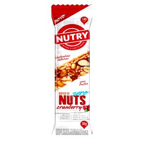 Quantas calorias em 1 barra (30 g) Barra de Nuts Zero Cranberry?