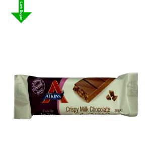 Quantas calorias em 1 barra (30 g) Crispy Milk Chocolate?