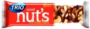 Quantas calorias em 1 barra (30 g) Nuts Chocolate?