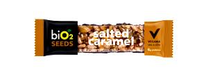 Quantas calorias em 1 barra (38 g) Bio2 Seeds Salted Caramel?