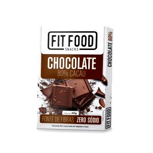 Quantas calorias em 1 barra (40 g) Chocolate 80% Cacau?