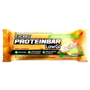 Quantas calorias em 1 barra (40 g) Protein Bar Lowgi Lemon Mousse?