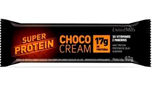 Quantas calorias em 1 barra (40 g) Super Protein Choco Cream?