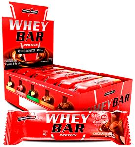 Quantas calorias em 1 barra (40 g) Whey Bar Limão e Cobertura de Chocolate?