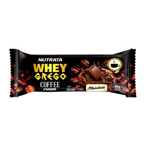 Quantas calorias em 1 barra (40 g) Whey Grego Coffee Cream Chocolate?