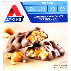 Quantas calorias em 1 barra (44 g) Caramel Chocolate Nut Roll?